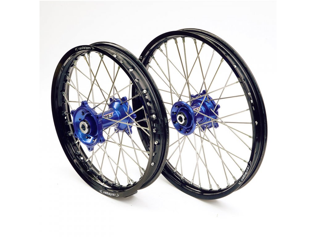 Zadné koleso REX 19-1,85 pre SUZUKI RMZ250 ( r. 07-.. ) ČIERNY RÁFIK/MODRÝ NÁBOJ