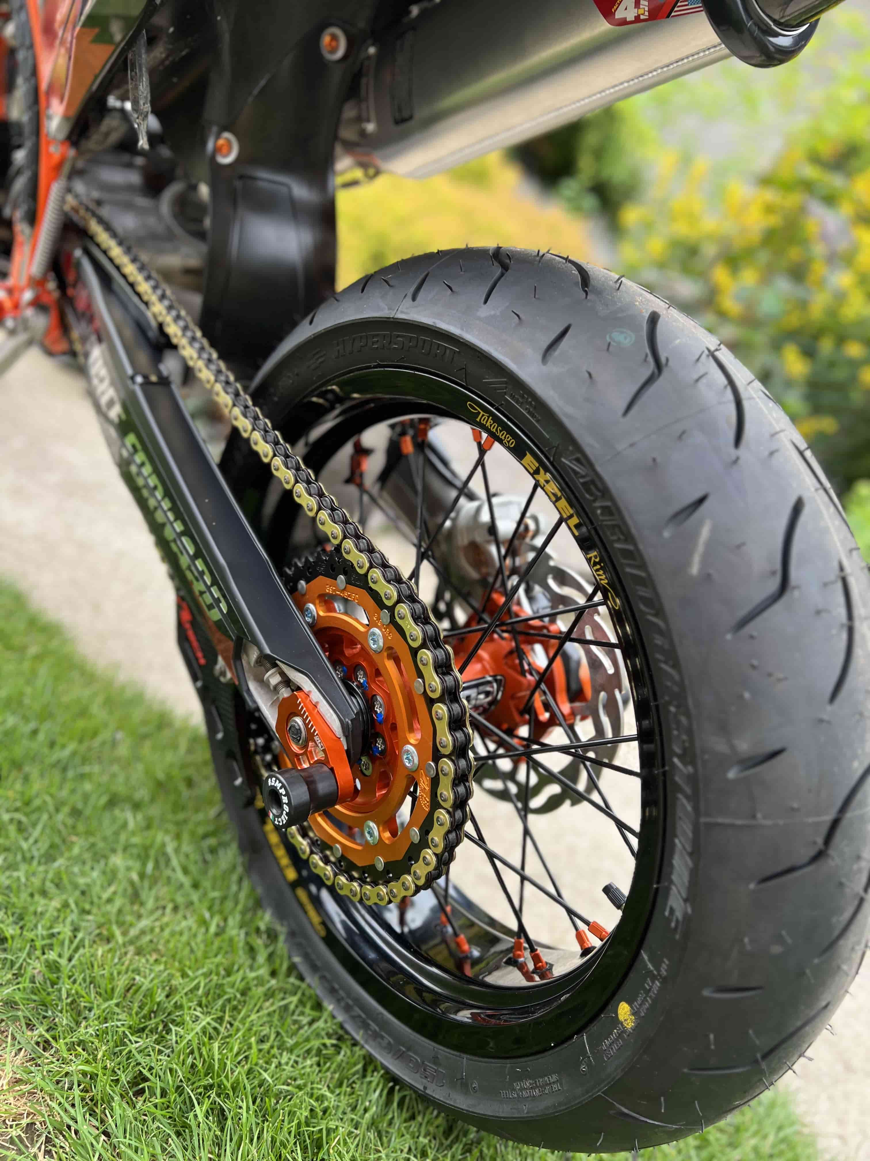 Padacie protektory zadnej vidlice KTM/HSQ 20mm BLACK