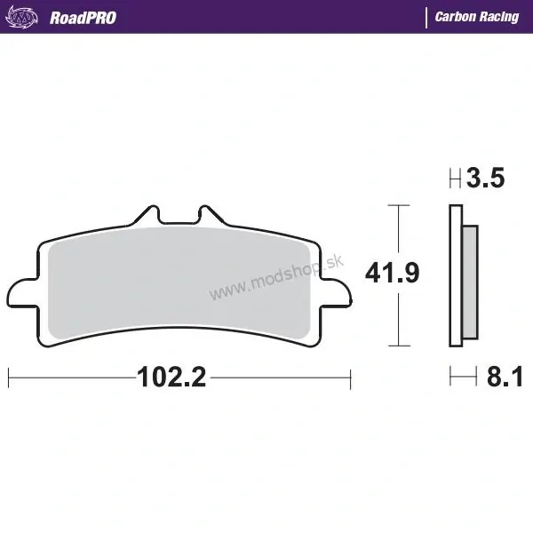Brzdové platničky Moto-master Carbon Racing - KTM SMR 450/ HSQ FS 450/ Kawasaki Ninja/ Suzuki GSX-R, Zx/ Ducati Multistrada, KTM 690,950,990,1290