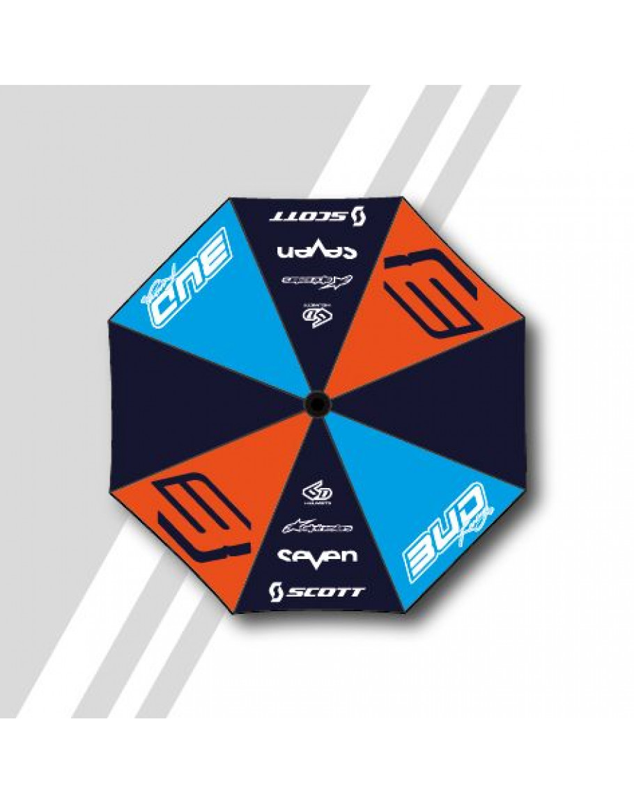 Dáždnik-slnečník BUD racing RACE Navy/orange/sky Blue