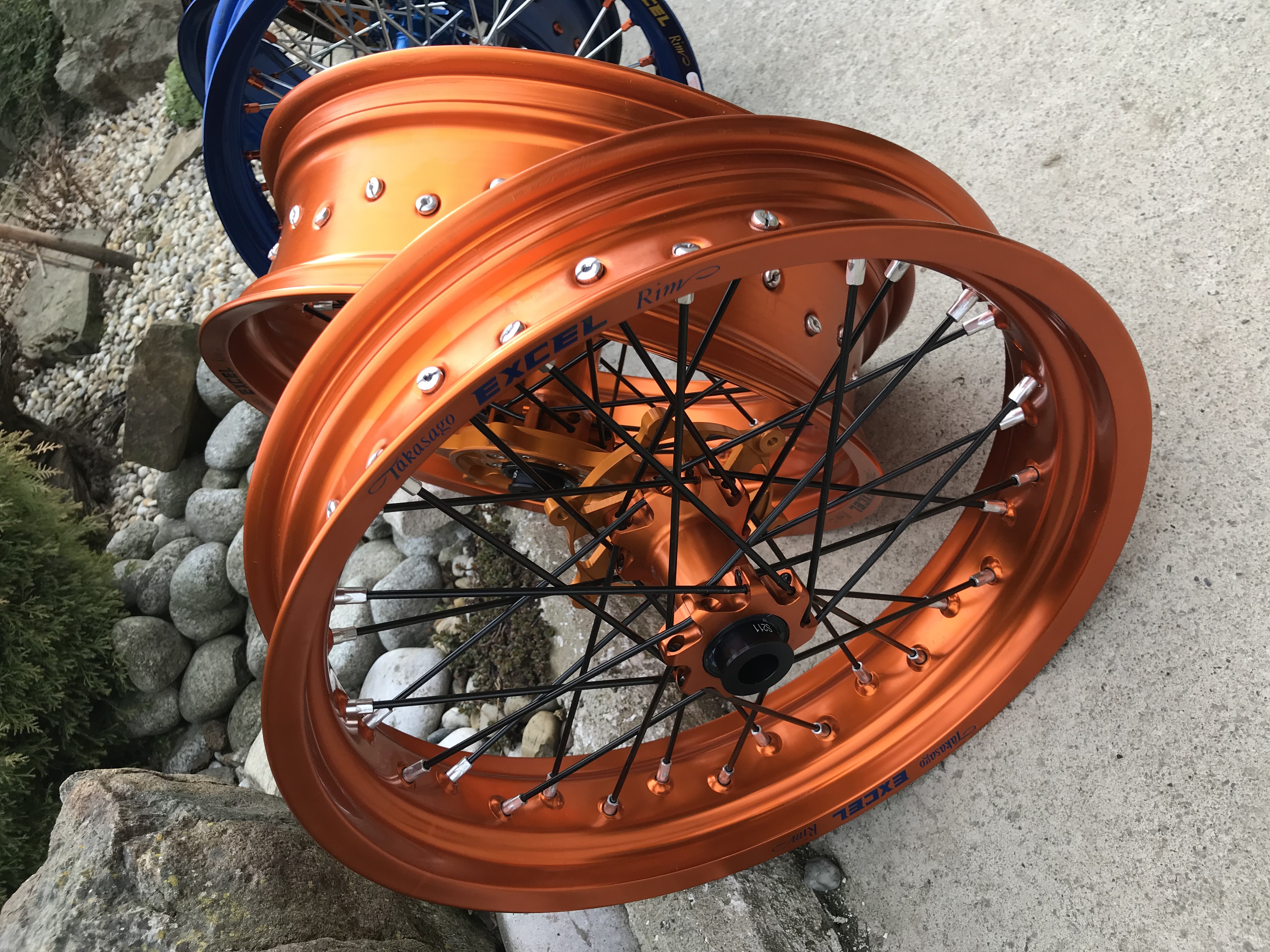 Excel Takasago Rims Supermoto 17" Kolesá ORANGE - Farebnosť voliteľná