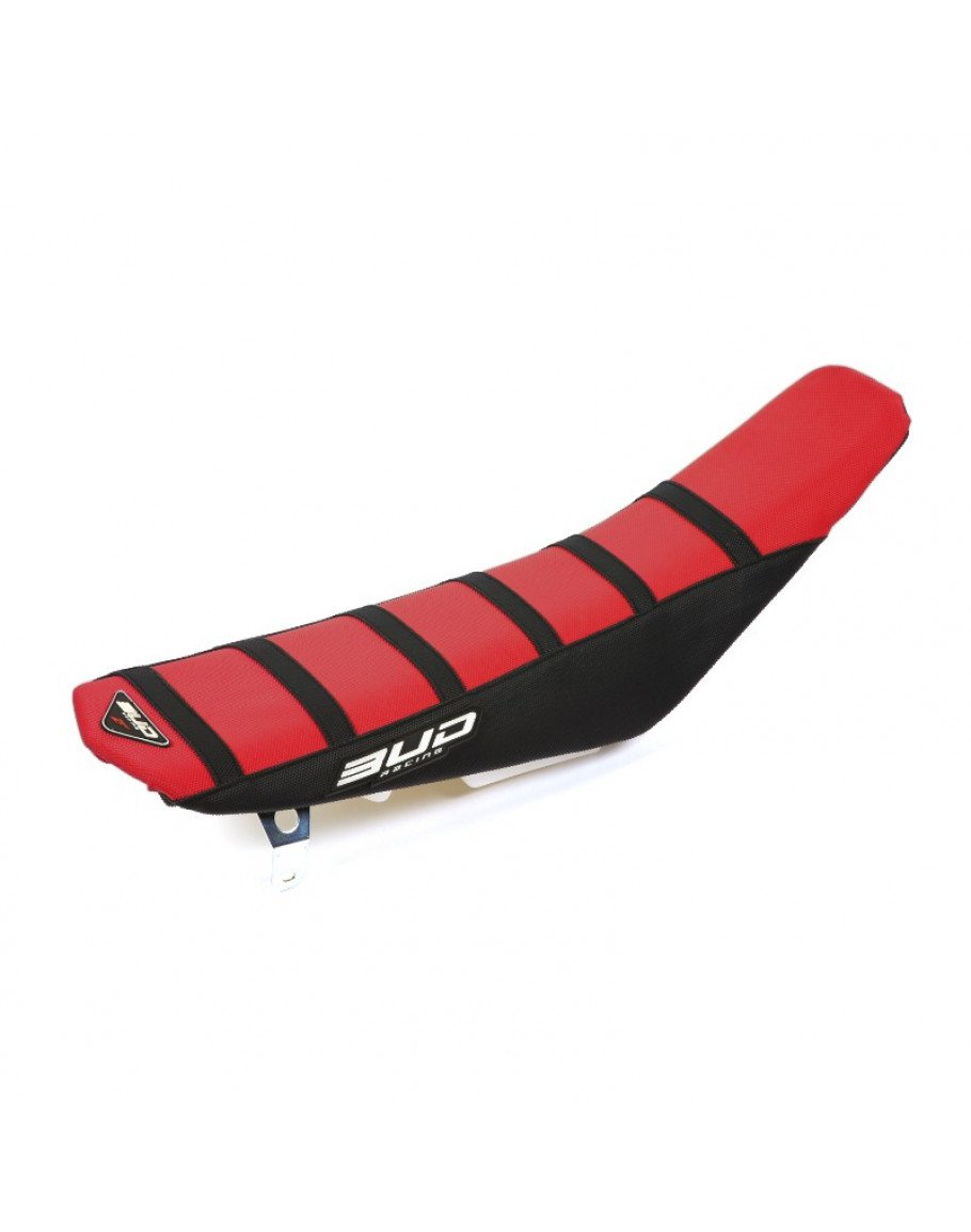 Poťah sedla BudRacing Honda CRF 450 17-20, CRF 250 18-20 red / black / black stripes