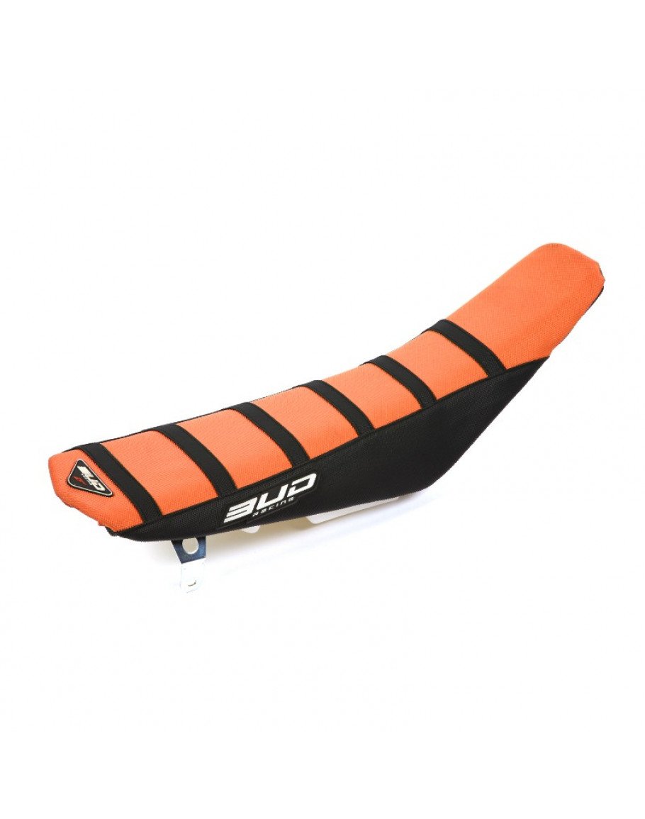 Poťah sedla BudRacing KTM SX 85 2018-2020 orange / black - black lines
