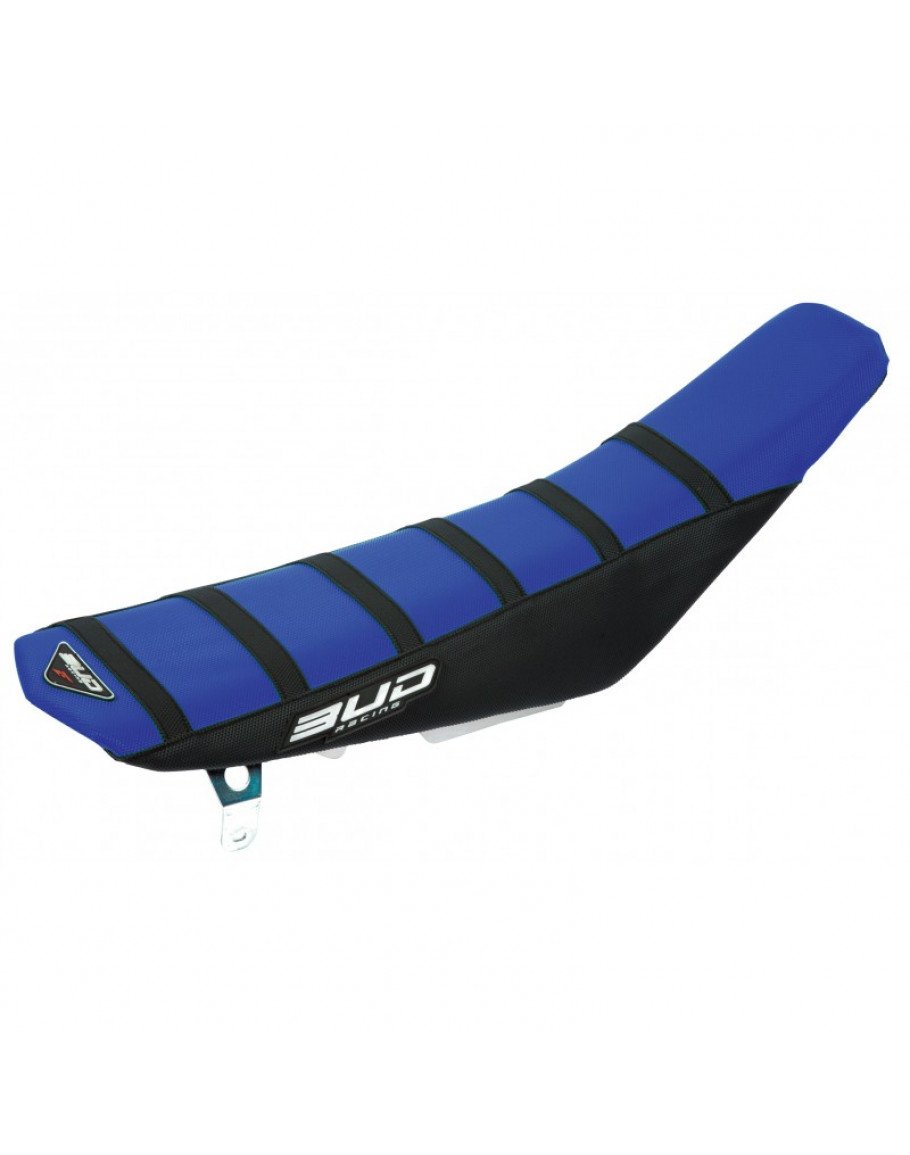 Poťah sedla BudRacing SHERCO 17-20 blue/black/black stripes