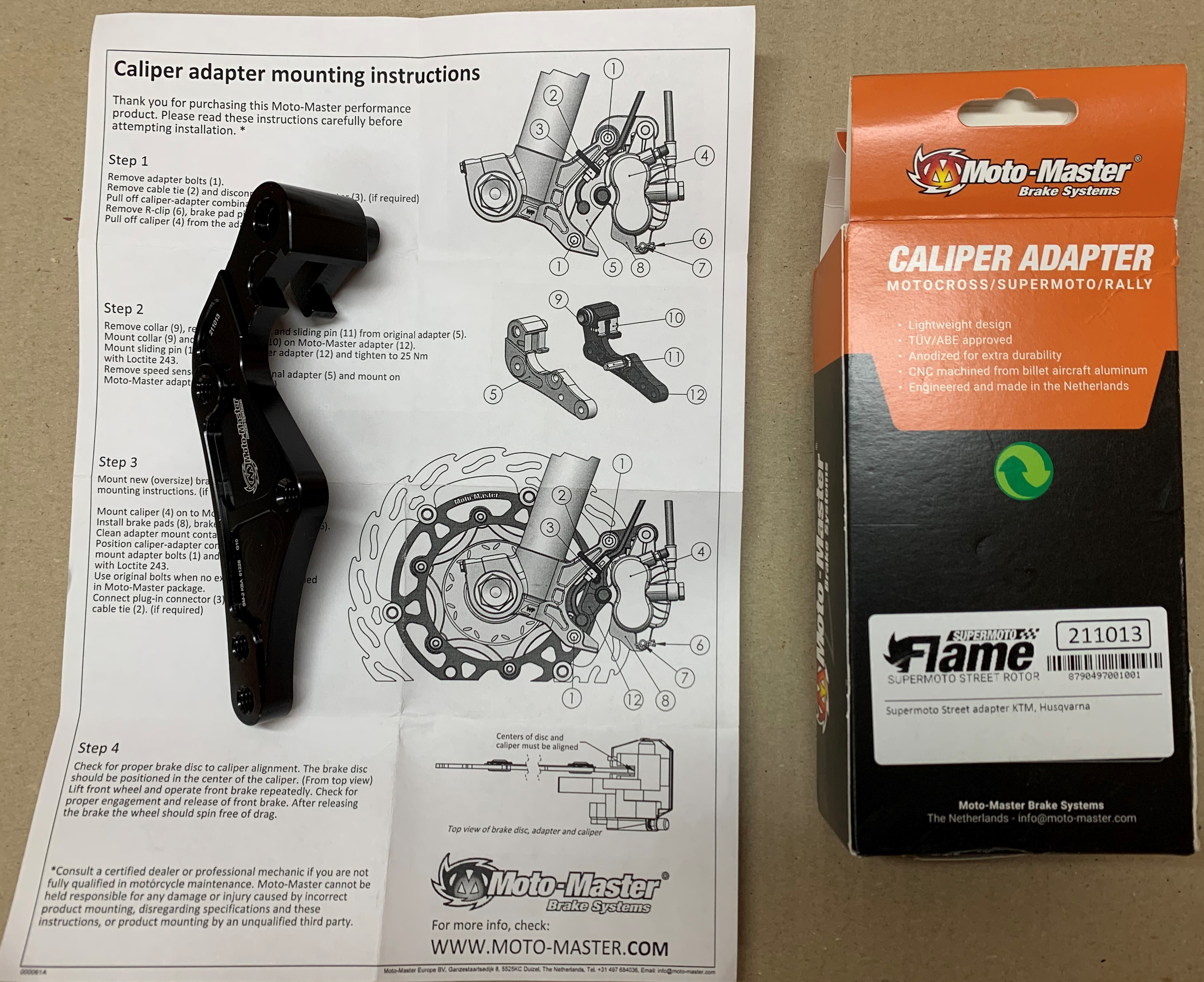 Adaptér Moto-Master ku kotúču 320 mm KTM 00-09,Husqvarna 06-13