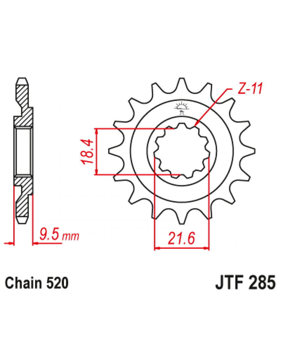 Vývodové sekundárne koliečko HONDA CR 250/500 1986-1987 13 zubov
