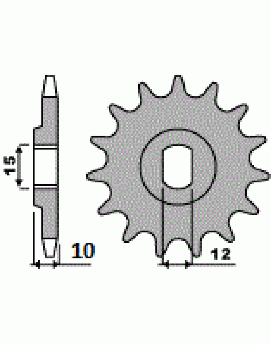 Vývodové sekundárne koliečko KTM SX50 e4059 12-13 zubov