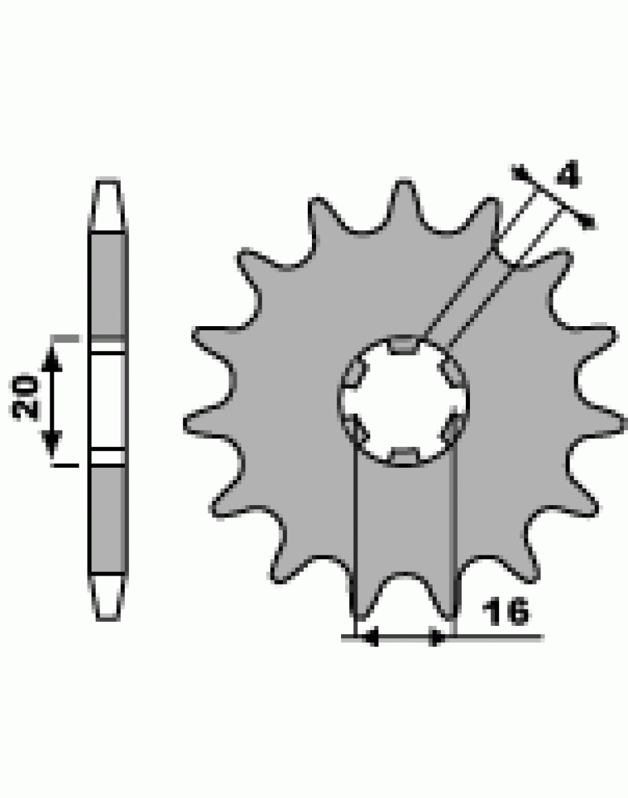 Vývodové sekundárne koliečko KX60/65/80/85 e560 12 zubov