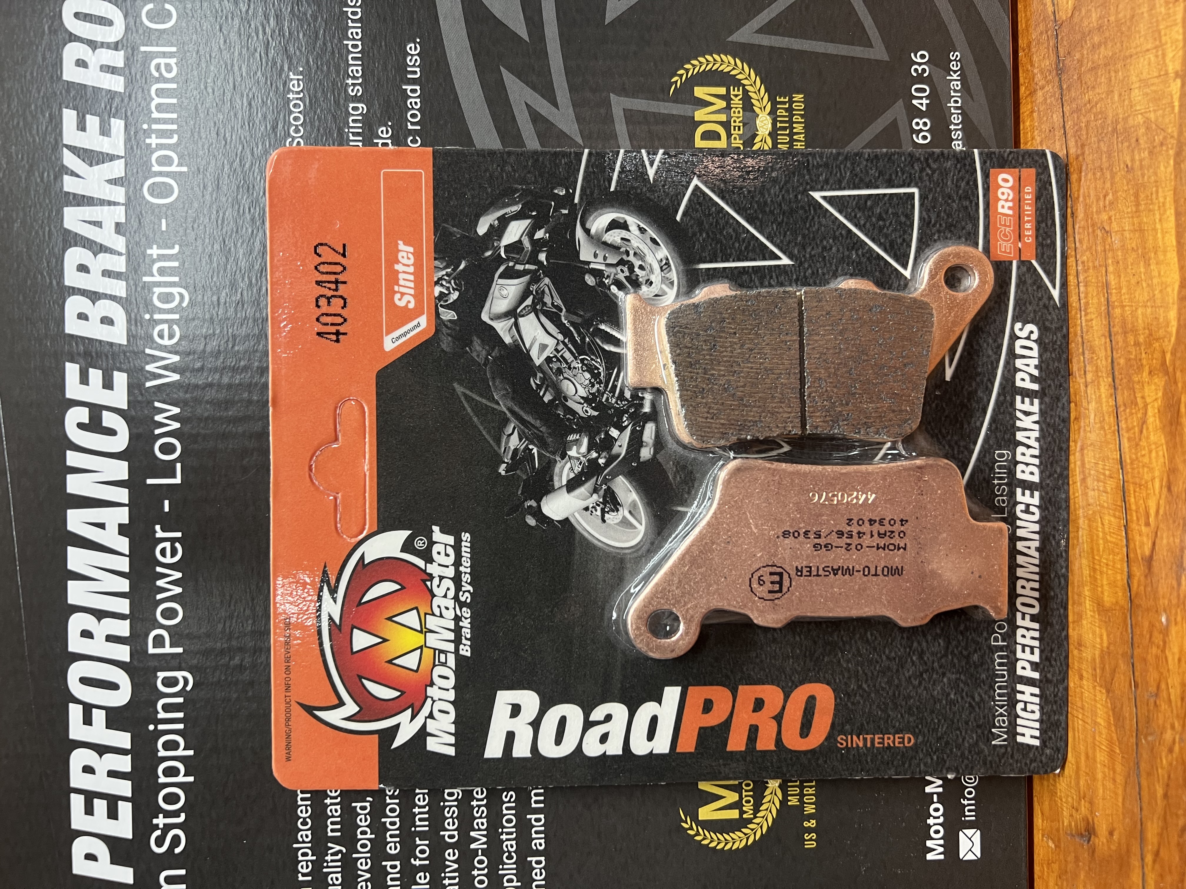 Brzdové platničky Zadné Moto-Master RoadPRO / KTM 125-690, LC4, DUKE, RC /HSQ 125-701 / GAS 700/ YAMAHA XT600,660,WR125 / INDIAN