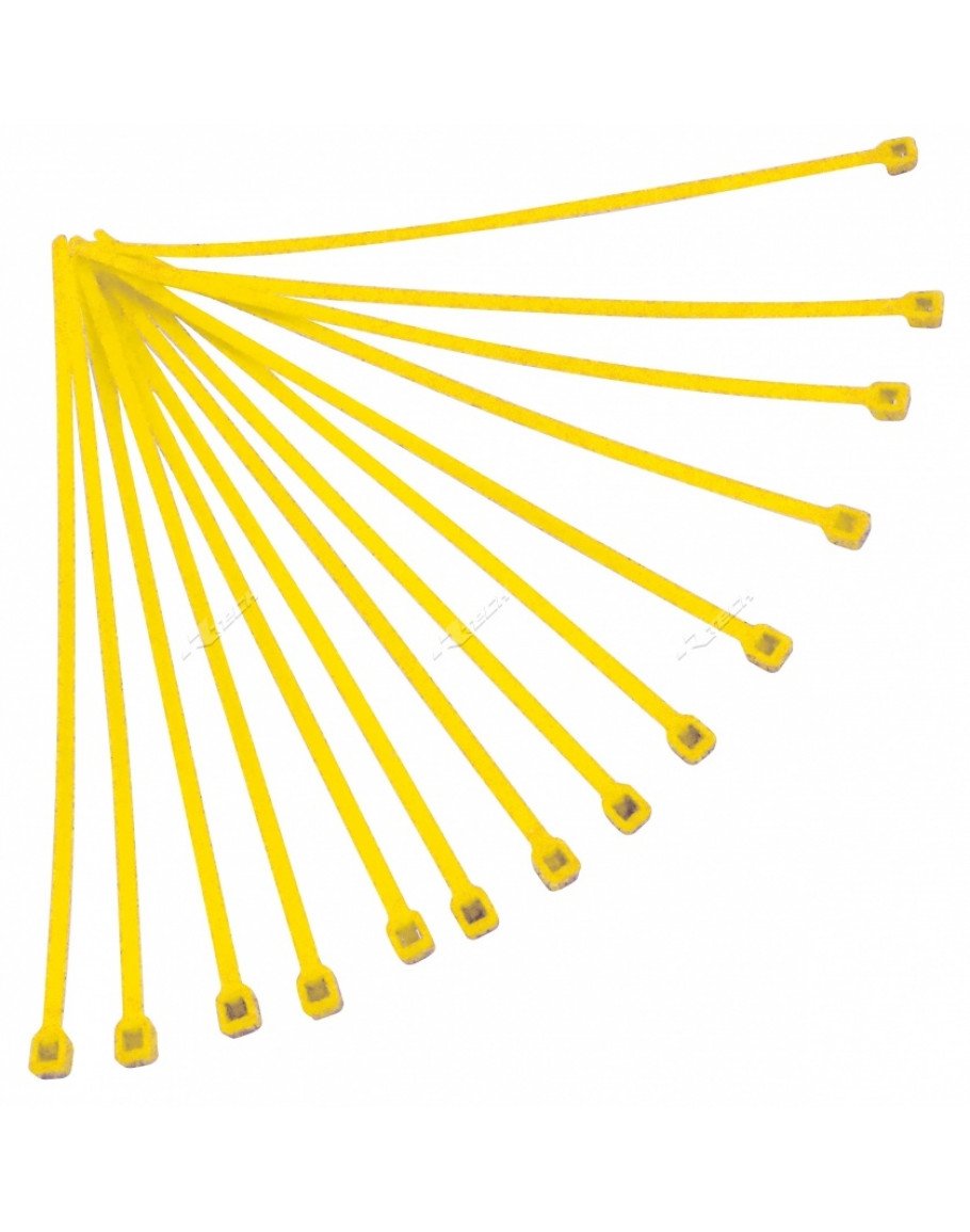 Sťahovacie pásky-binderky 3,6x200 mm (100 ks) žlté