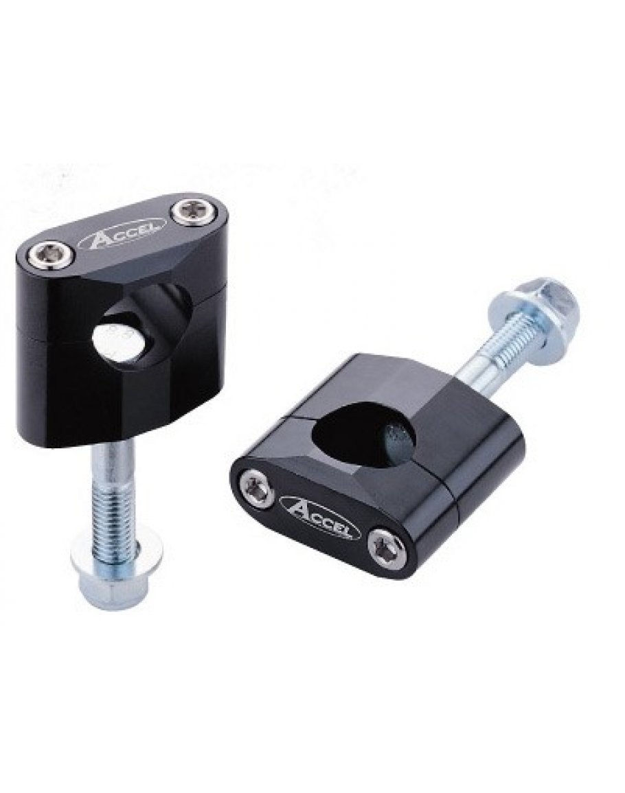 Držiaky riadidiel Ø 22mm M12 výška 34,7mm pár čierne