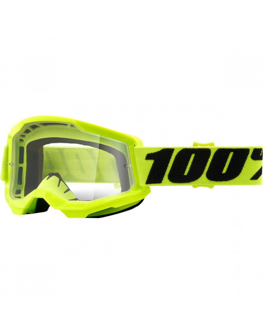 100% Strata 2 fluo yellow s čírym sklom