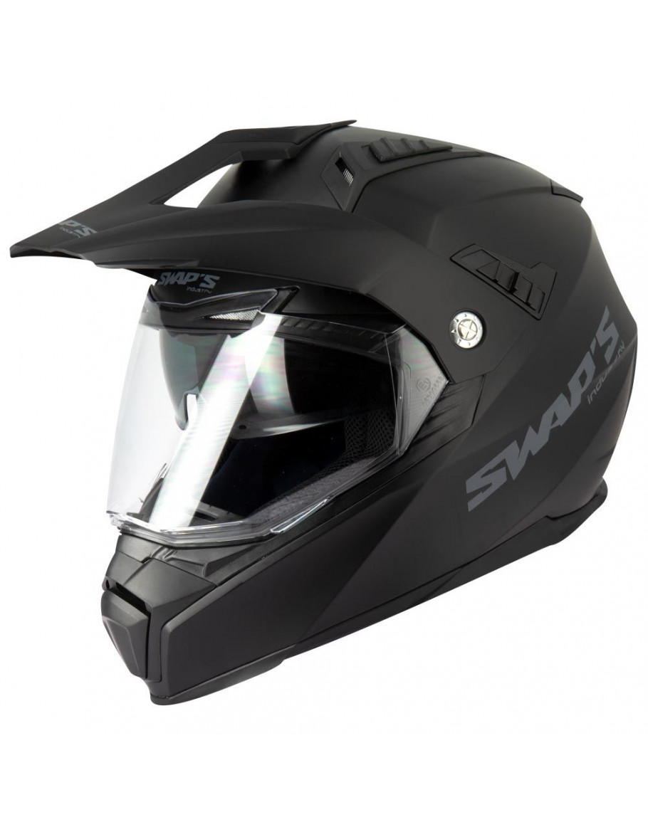 Enduro prilba Crux S789 Matte Black