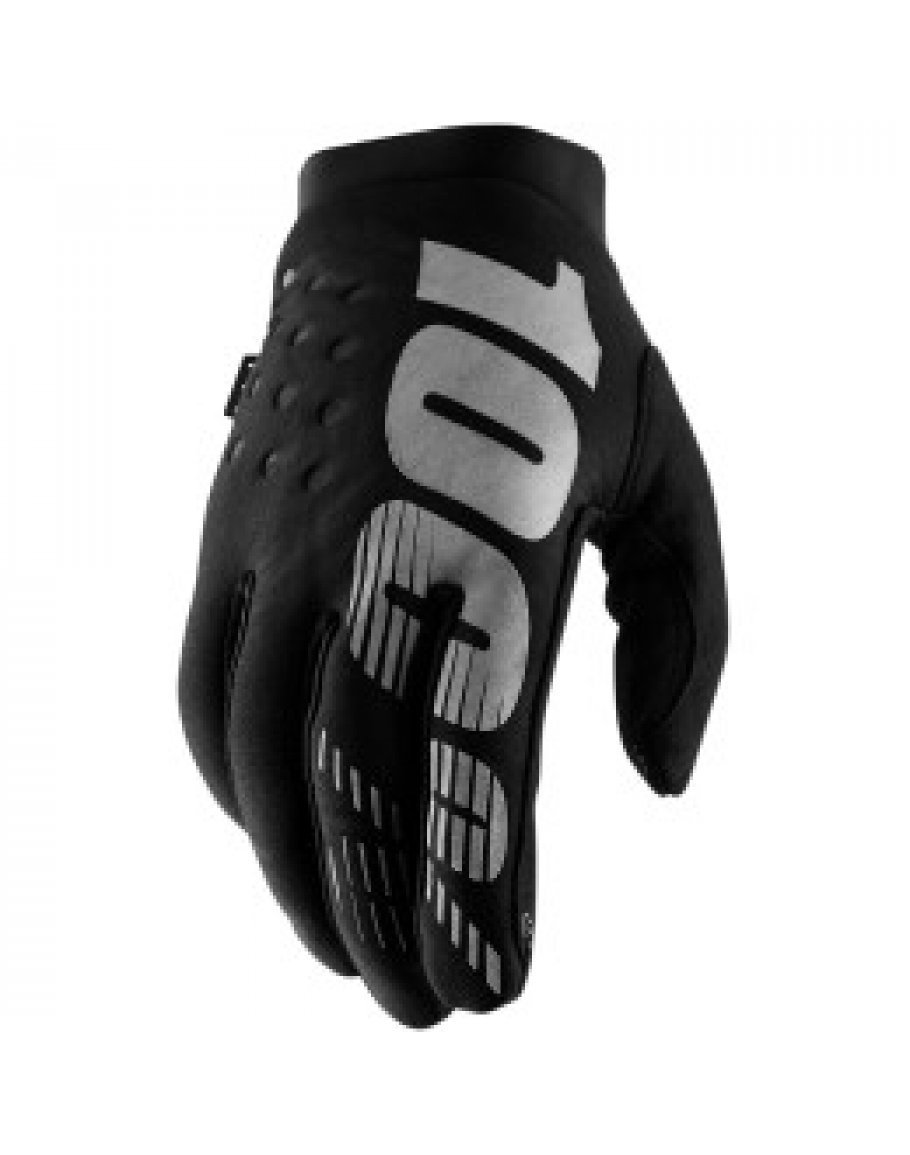 Rukavice 100% Brisker black/gray neoprénové