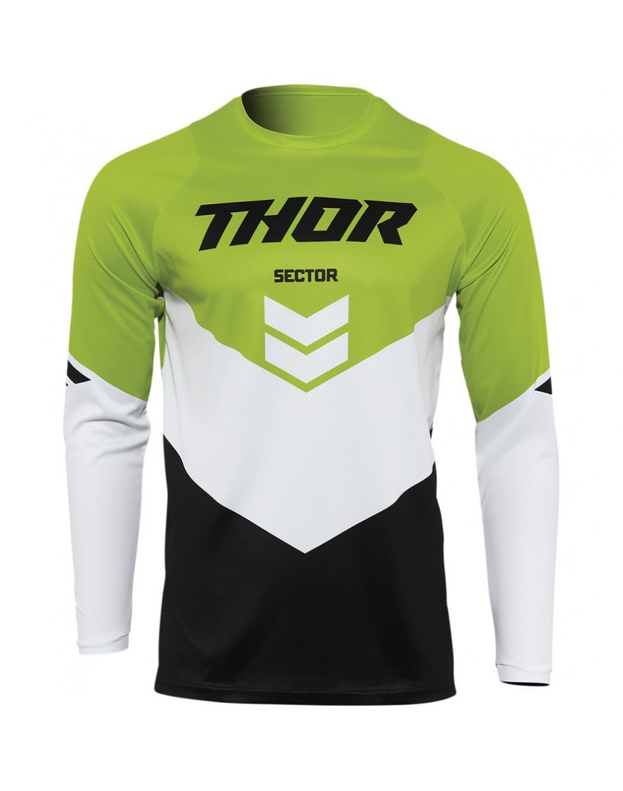 Dres Thor Sector Chev black/green 2022 detský