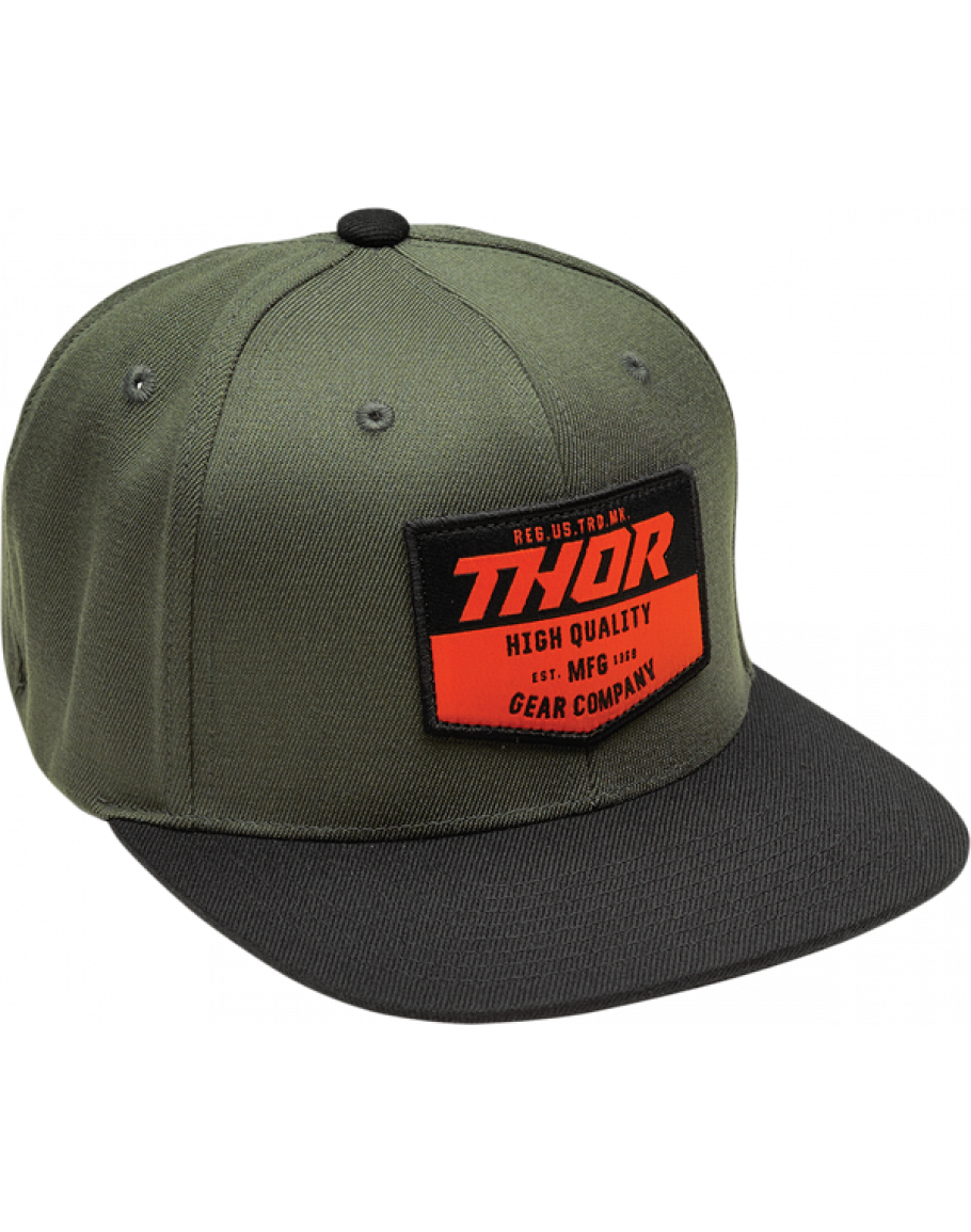 Šiltovka Thor Chevron Snapback black/military green