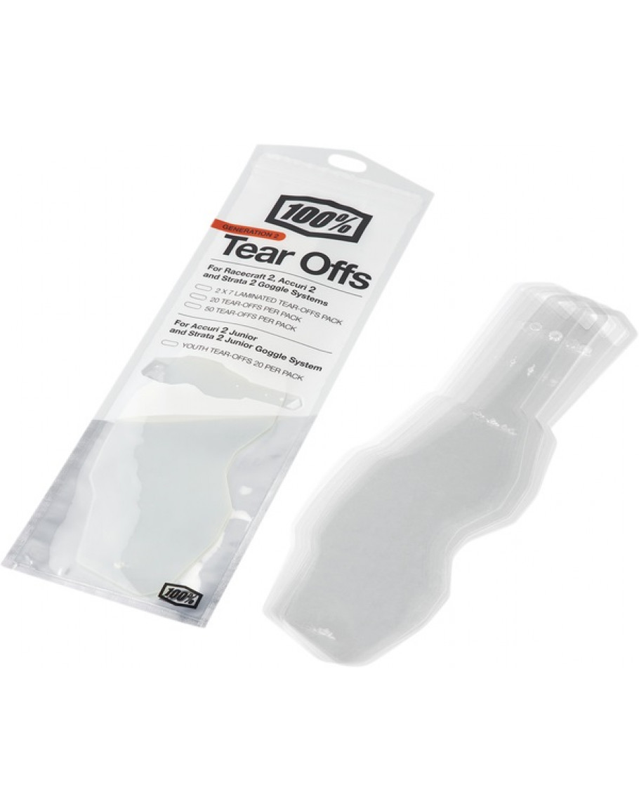Trhačky-fólie Tear offs 100% Accuri 2, Strata 2 JUNIOR (20ks)