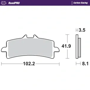 Brzdové platničky Moto-master Carbon Racing - KTM SMR 450/ HSQ FS 450/ Kawasaki Ninja/ Suzuki GSX-R, Zx/ Ducati Multistrada, KTM 690,950,990,1290