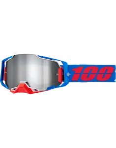 100% Armega Ironclad mirror silver lens