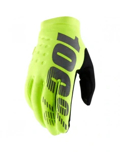 Rukavice 100% Brisker flo yellow/black neoprénové