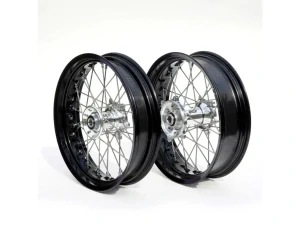 Predné koleso REX 17-3,50 pre KAWASAKI KXF450 ( r. 19-.. ) ČIERNY RÁFIK / STRIEBORNÝ NÁBOJ