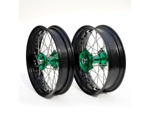 Predné koleso REX 17-3,50 pre KAWASAKI KXF450 ( r. 19-.. ) ČIERNY RÁFIK / ZELENÝ NÁBOJ