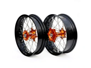 Predné koleso REX 17-3,50 pre KTM EXC ( r. 16-.. ) + SX-F/XC-F ( r. 15-.. ) ČIERNY RÁFIK / ORANŽOVÝ NÁBOJ