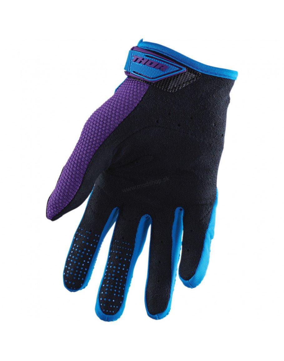 Rukavice Thor S20W Spectrum blue/purple dámske