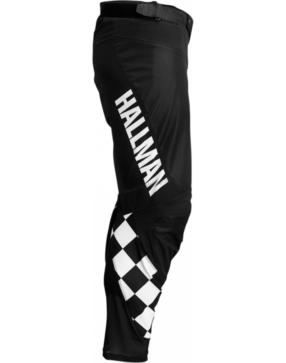 Nohavice Thor Hallman Differ Cheq black/white