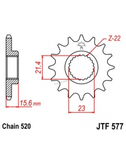 Vývodové sekundárne koliečko TT600/XT600 JTF577