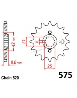 Vývodové sekundárne koliečko Yamaha TT/XT e575
