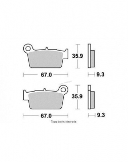 Brzdové platničky Kyoto BETA,GAS GAS,Kawasaki,Suzuki,Yamaha,TM zadné