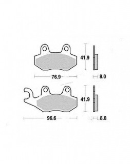 Brzdové platničky Kyoto Husqvana, Kawasaki, Suzuki, Yamaha predné