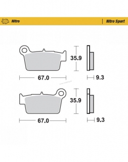 Brzdové platničky Moto-Master Nitro Sport BETA,GAS GAS,Kawasaki,Suzuki,Yamaha,TM zadné