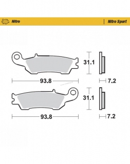 Brzdové platničky Moto-Master Nitro Sport Yamaha YZ/YZF predné