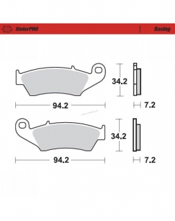 Brzdové platničky Moto-Master SinterPRO / BETA,GAS GAS,Honda,Kawasaki,Suzuki,Yamaha predné