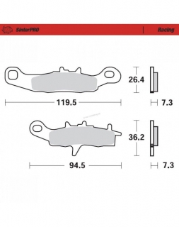 Brzdové platničky Moto-Master SinterPRO KX,RM predné