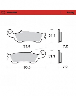 Brzdové platničky Moto-Master SinterPRO Yamaha YZ/YZF predné