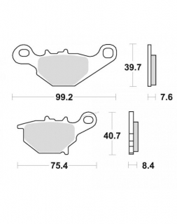 Prox brzdové platničky zadné Suzuki RM 85 05-17